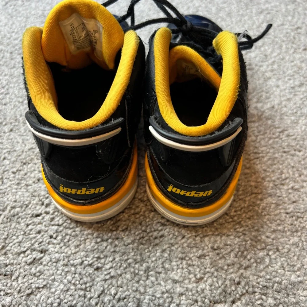 Jordan‎ dub zero sneakers 1y Black Yellow Patent Leather Basketball streetwear